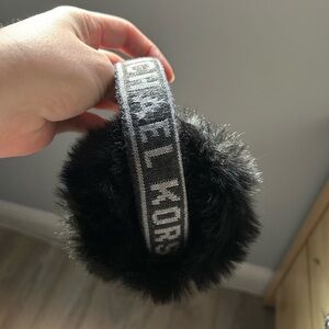 MICHAEL KORS: Black/Gray Earmuffs